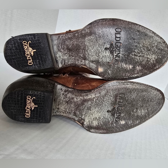 Old Gringo Brown Leather Heeled Boots Elina 7.5 Tall Boho - Picture 10 of 16